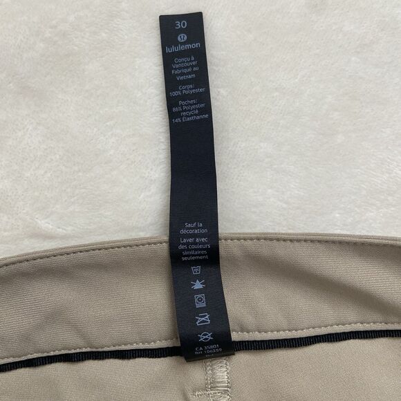 Lululemon ABC Slim Pants Warpstreme Khaki Tan Size 30 - Picture 9 of 12